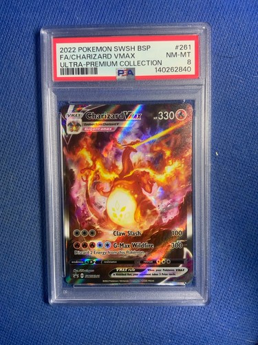 Pokémon 2022 BSP FA Charizard VMAX Ultra-Premium Collection SWSH261 PSA 8