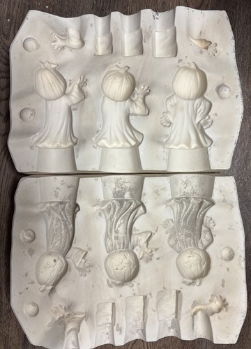 Ceramic Slip Casting Molds 3 Pumpkin Ghosts Santmire Molds Indiana Halloween