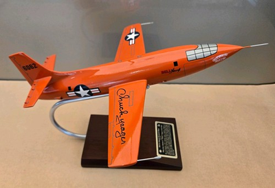 #ad Chuck Yeager Signed Autographed Bell X1 Speed of Sound Model. AU $800.00