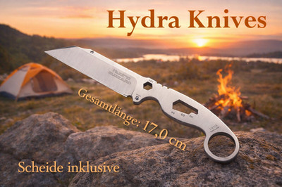 NEU Hydra Knives Buzzard White Hawk für Outdoor Survival Multitool Camping Neck
