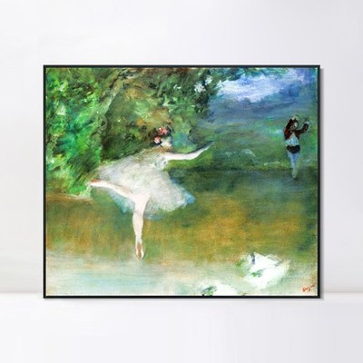 Framed Canvas Giclee Print Art Les Pointes,1877-1878 by Edgar Degas Home Decor