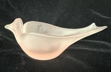 Westmoreland Satin Glass Pink Dove Trinket Dish Condiment Bowl Candle Holder