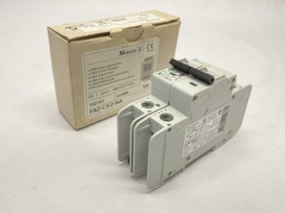 Moeller FAZ-C3/2-NA Circuit Breaker 2-Pole 3A 480Y/277VAC 102161