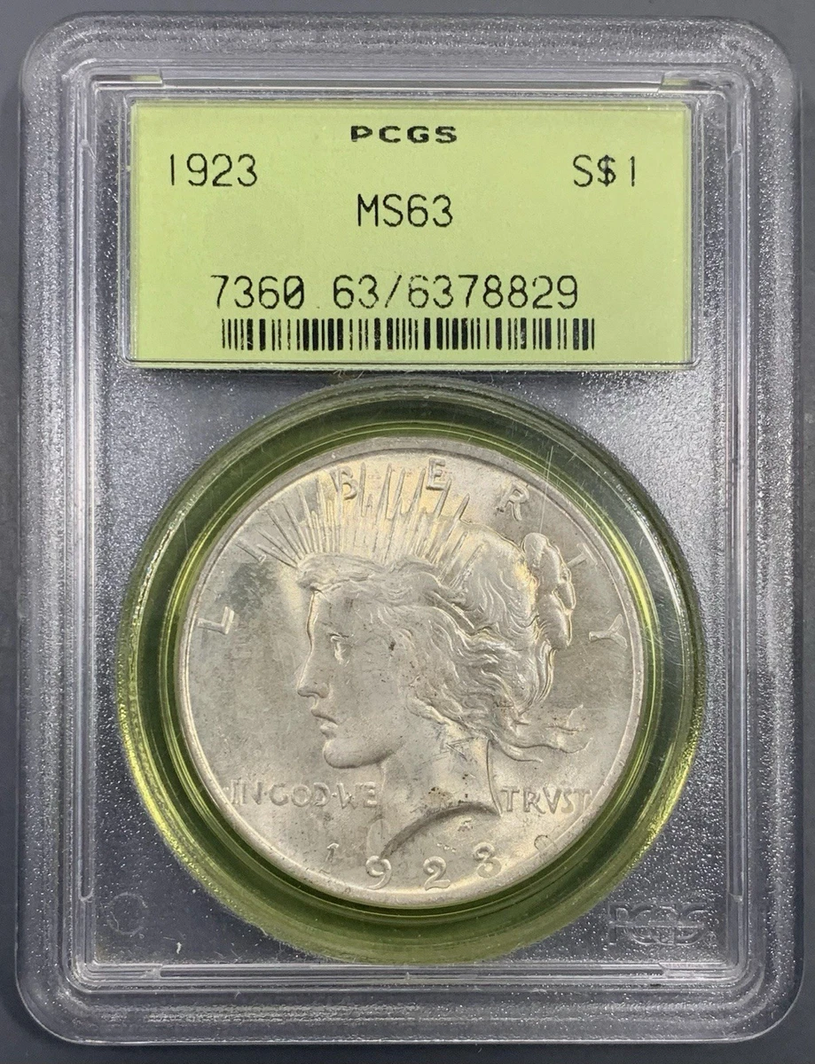 AU 58 Graded 1923 Year Peace Dollars (1921-1935) for sale | eBay