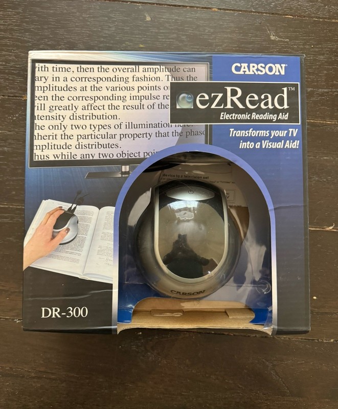 Carson DR-300 ezRead Electronic Reading Aid Magnifier Project to Television New