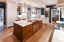 Christopher Peacock Refectory White Showroom Kitchen with JennAir Appliances