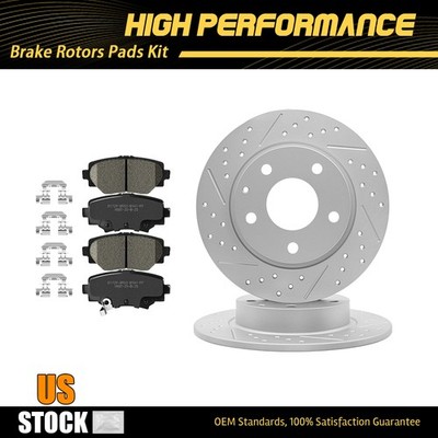 265mm Rear Disc Brake Rotors + Ceramic Pads For Mazda 3 Sport Japan Built