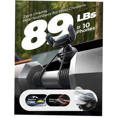 Universal Car Phone Mount, 200% Stability, Easy Installation
