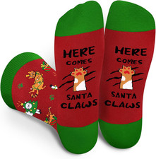 Funny Christmas Socks for Men Women Teens Boys - Novelty Funky Socks - Xmas Fun