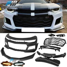 For 16-18 Chevy Camaro ZLI Style Front Bumper Cover & Turn Signal DRL Fog Lights