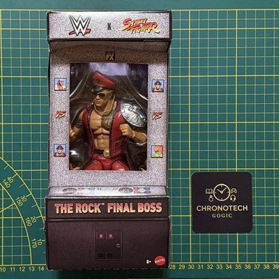 WWE Elite Collection x Street Fighter The Rock Final Boss als M. Bison Figur NEU