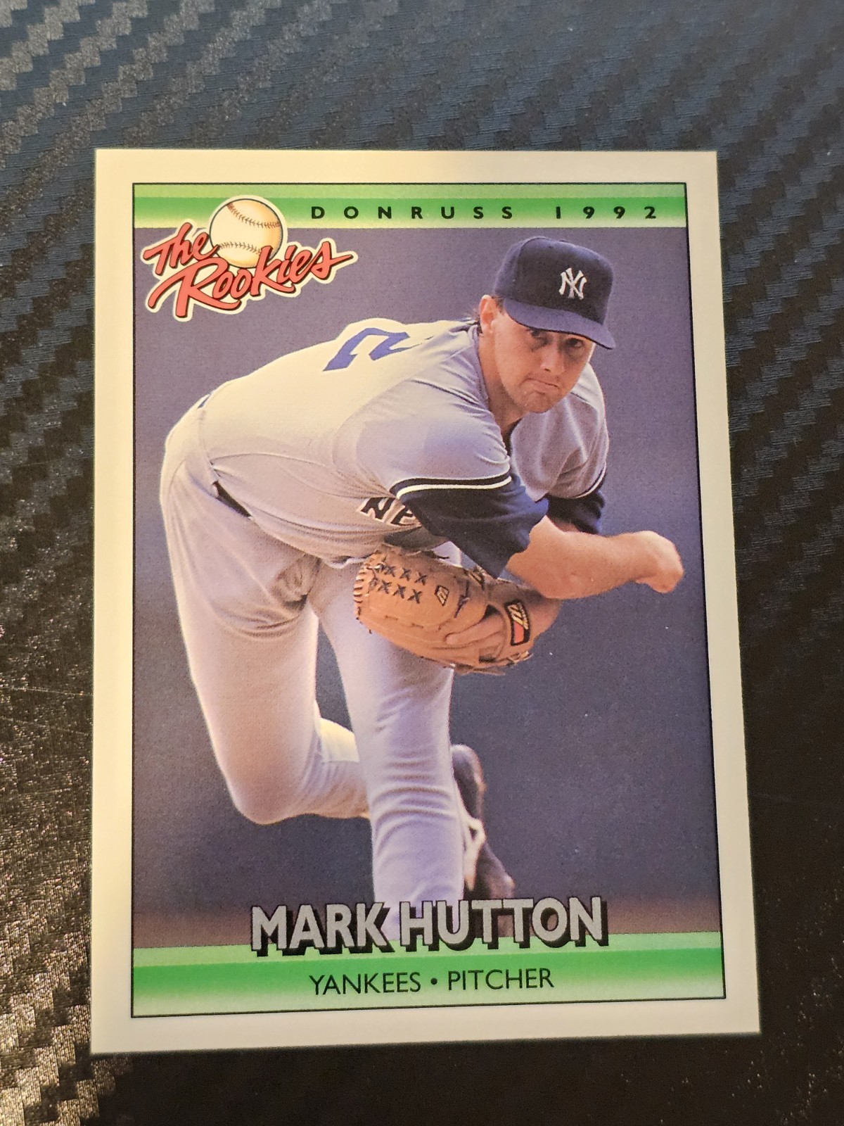 1992 Donruss The Rookies - Mark Hutton #58 (RC) New York Yankees 
