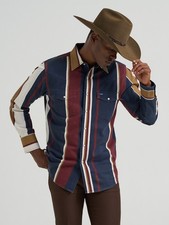 Wrangler Vintage Brushpopper Navy - Mens Shirt - 112381998