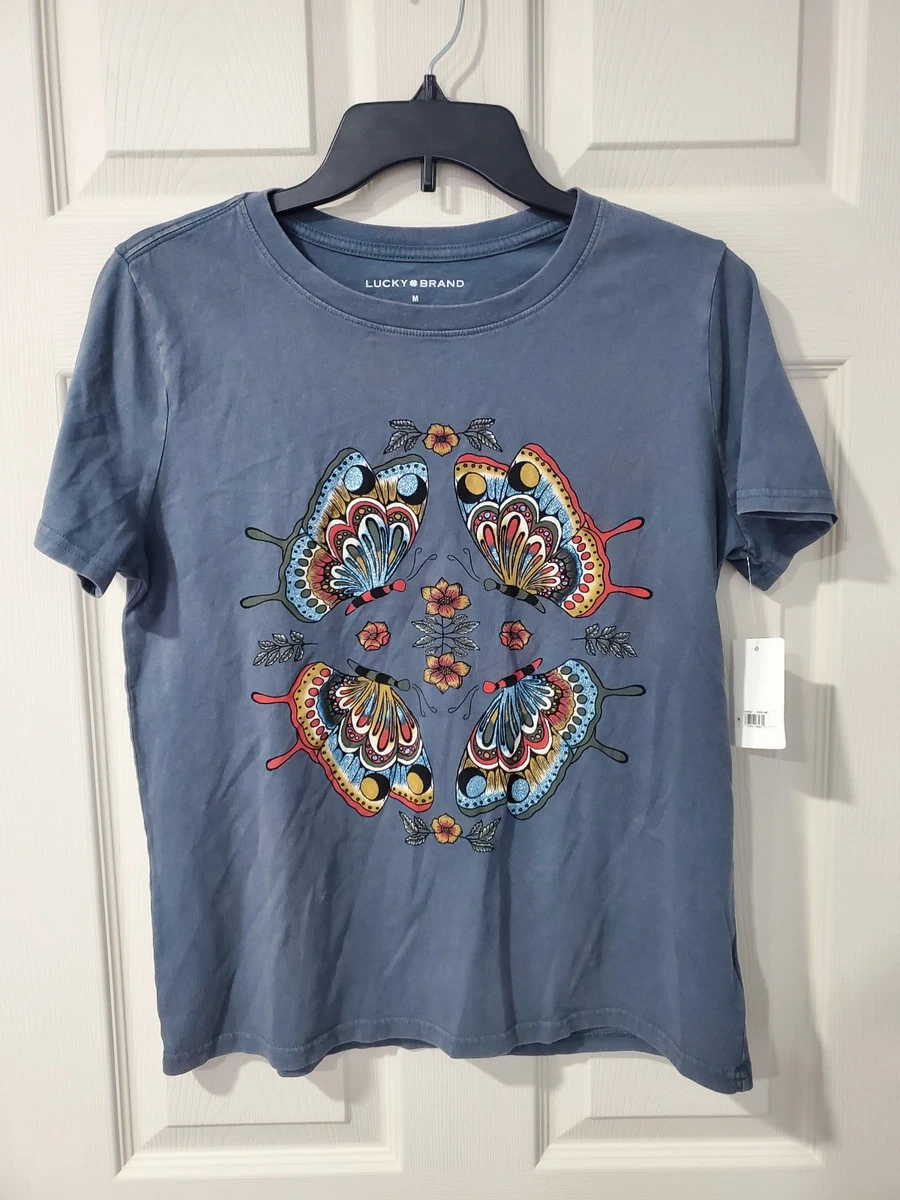Lucky Brand Floral Embroidered Cotton Camp Shirt in Black for Men