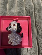 Butler & Wilson Large Crystal Dog Brooch Pin Signed In Original Presentation Box