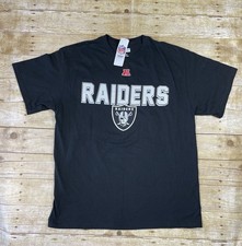 NFL Team Apparel Raiders Football T-Shirt Men's Size XL - Black - New w/ Tags
