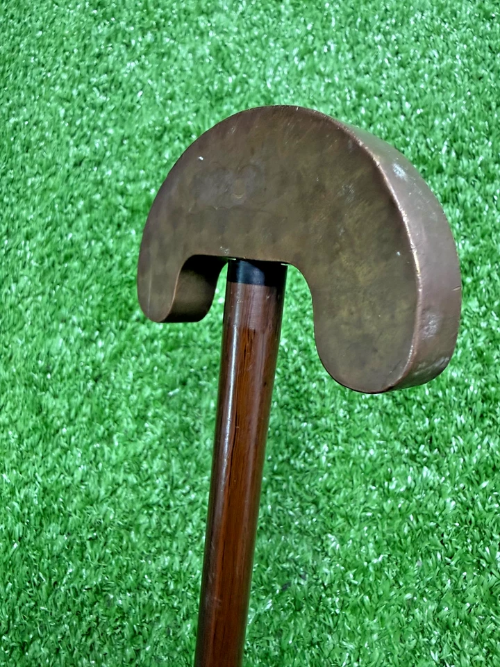 UNIQUE Vintage Antique ca. 1930's Spiral Shafted 2 Way Straddle Putter / BAR15 - Image 3 of 4
