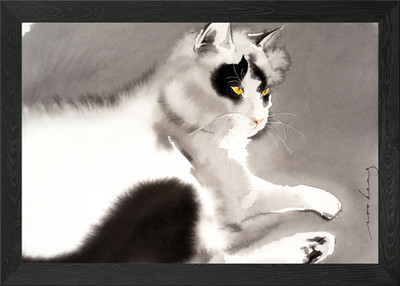 Katze in Ruhe Gerahmtes Wandbild Poster Leinwanddruck Bild