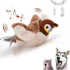 Hot Simulated Bird Cat Toy Interactive Toys Dog Rechargeable Chirping Flapping B