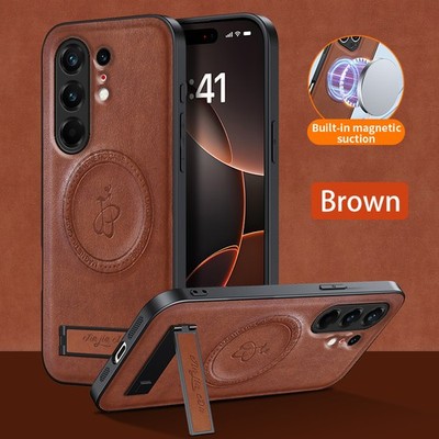 For Tecno Camon 50 Pro, Luxury Hybrid Armor Leather Magnetic Stand Case Cover
