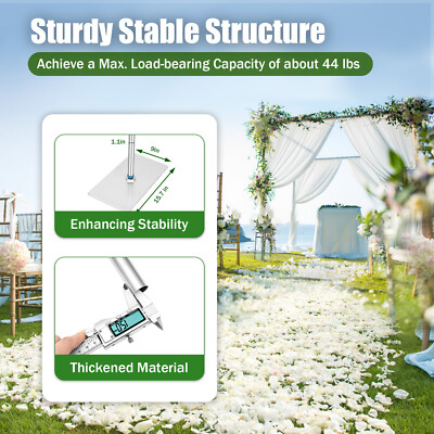 10'x50' Stainless Steel Backdrop Stand Pipe Kit Background Support System Frame