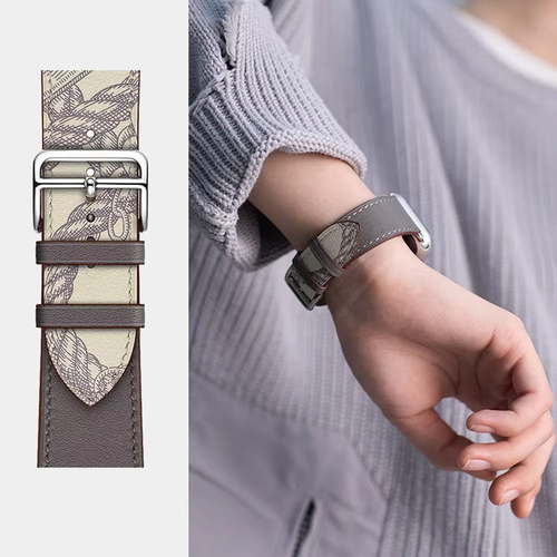 Leather Watch Band for Apple Watch Ultra 2 Strap Series 9 8 7 6 SE 5 4 for Iwatc - Picture 4 of 33