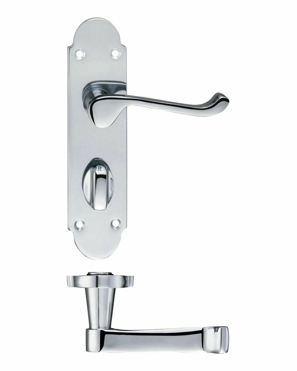 Polished Chrome Project style Handle, Latch, Lock & Bathroom Door Handles ZOO | eBay UK