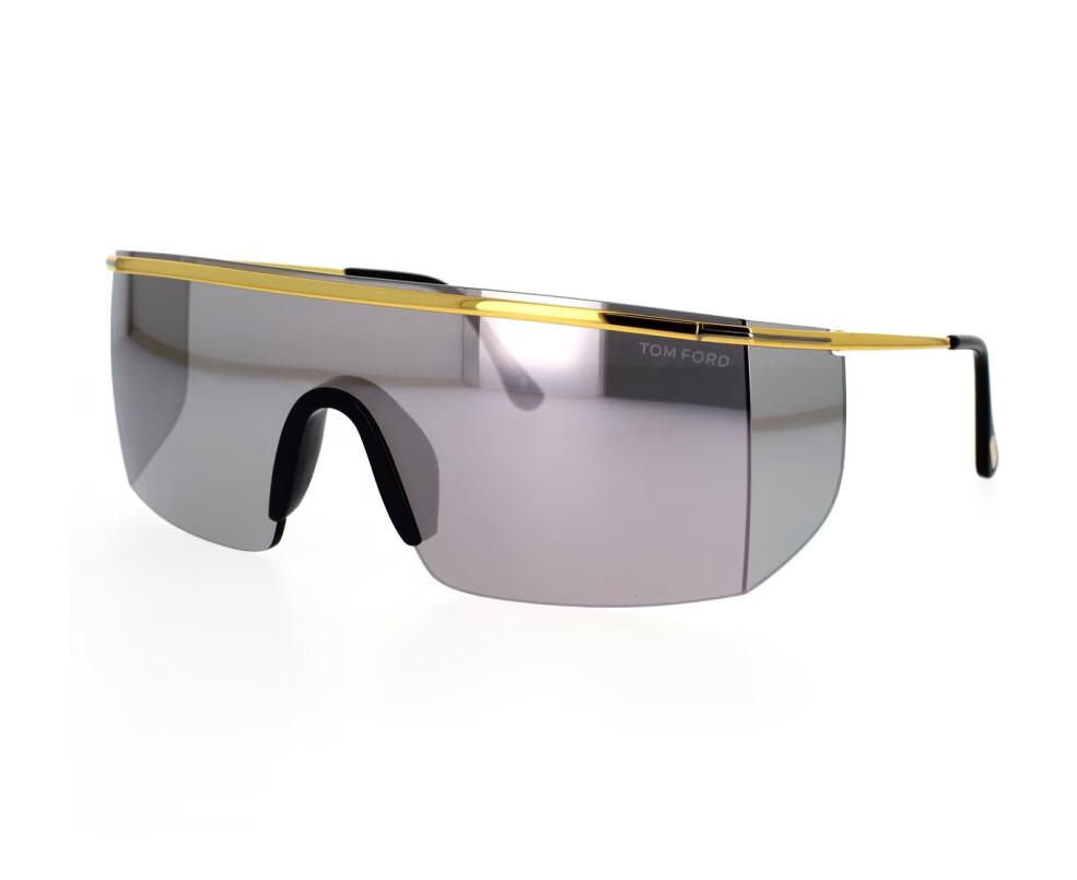 TOM FORD Shield Sunglasses PAVLOS-02 FT0980 30C Gold / Grey Mirror 150mm image 4