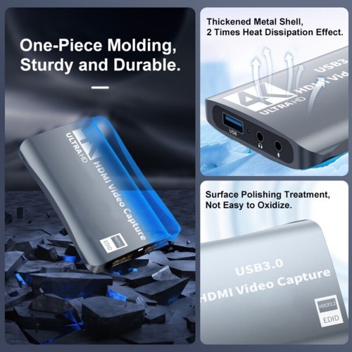 4K Capture Card for Streaming USB 3.0 Video Capture Card 1080P 60FPS Recorders - Afbeelding 5 van 8