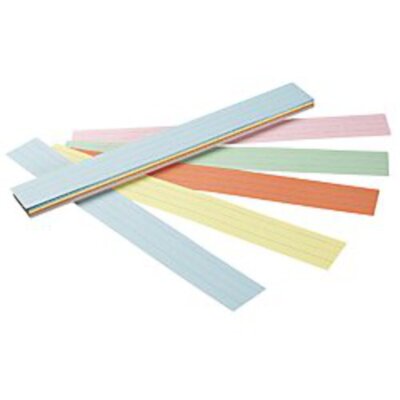 Pacon Sentence Strips, 100 Sheets, Pastel, Lined, 3'' x 24'' (PAC 5165)