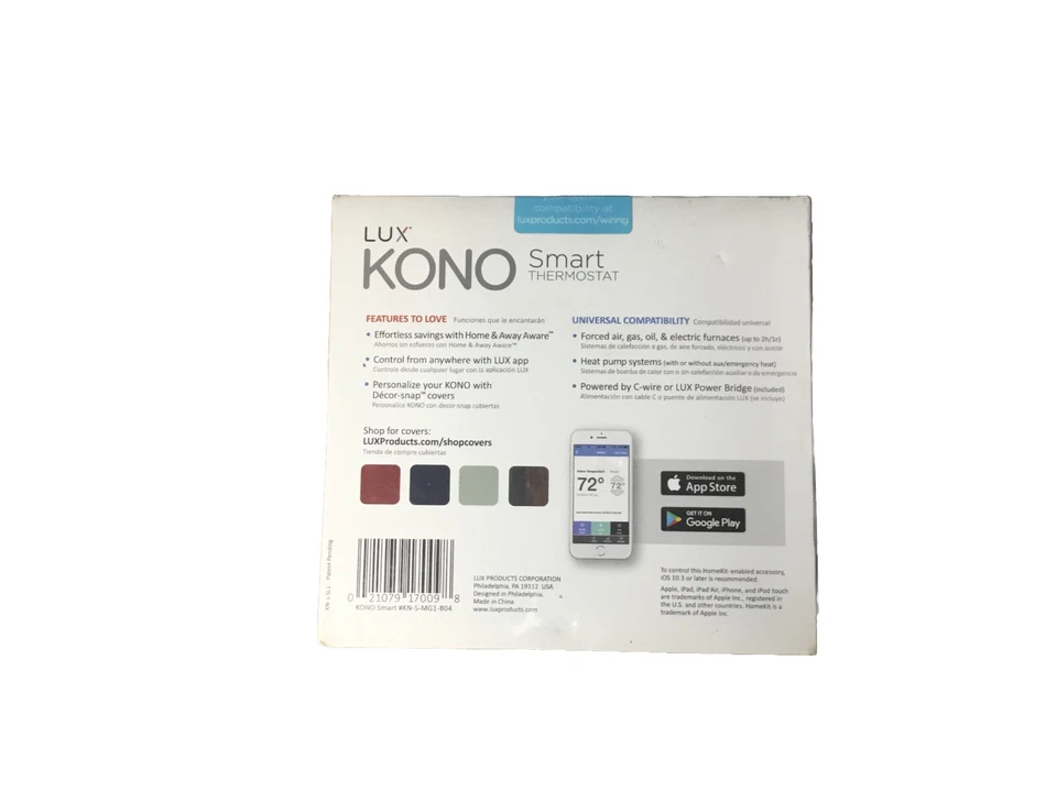 Termostato inteligente Lux Kono (KN-S-MG1-B04), negro Foto 3 de 3