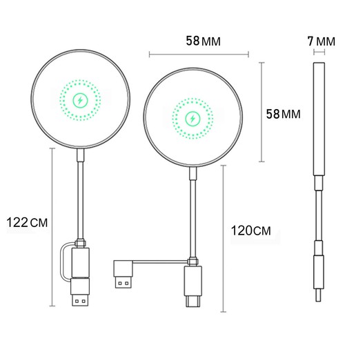 15W Magnetische Wireless Ladegerät Metall Ladematte Für Apple iPhone 15/14/13/12 - Picture 10 of 25