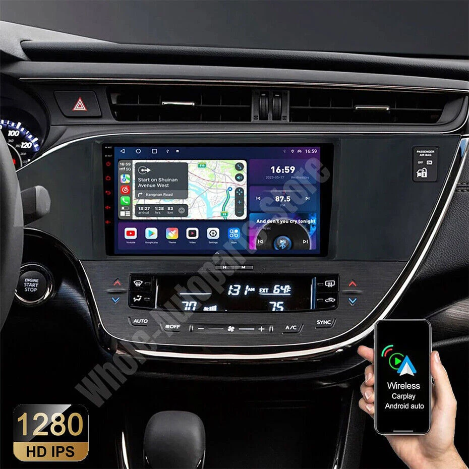 For 2013-2018 Toyota Avalon 9" Apple Carplay Radio Android 13 GPS WIFI W/Camera - Image 3 of 4