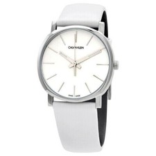Orologio Donna Nuovo Swiss Made CALVIN KLEIN Posh Quarzo Quadrante Bianco