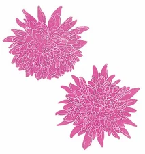 Pink Mums 25 Flowers Large Floral Decor Removable Sticker Wallies Decals Borders