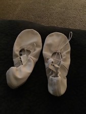 USED Capezio 205c White Jazz/acrobat Shoes Sz 13m