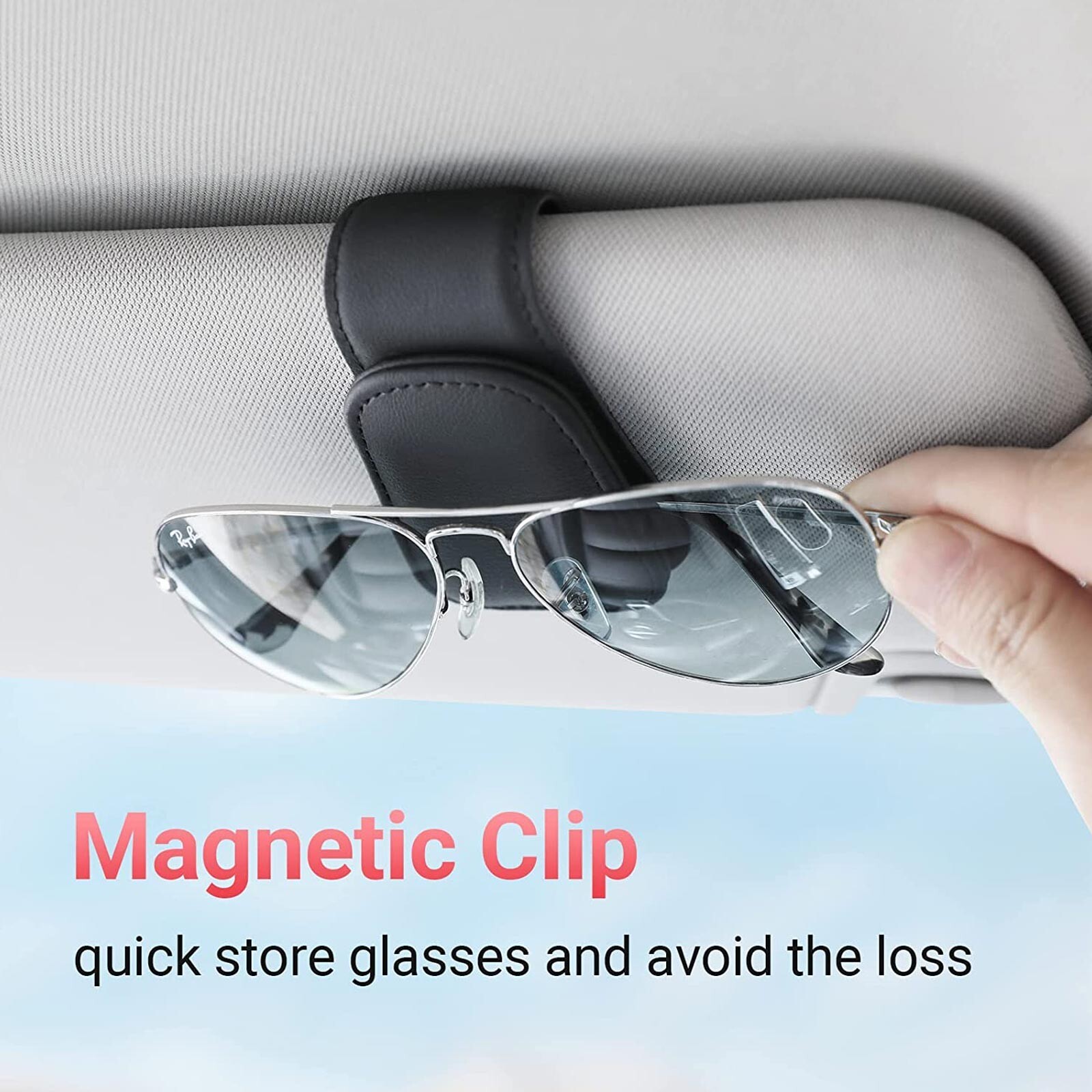 Car Glasses Clip Holder Vehicle Sunglasses Organiser Eyeglass Accessory