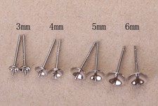 10pieces 925sterling silver Earring Post Stud  Backs Ear Post Nut Back