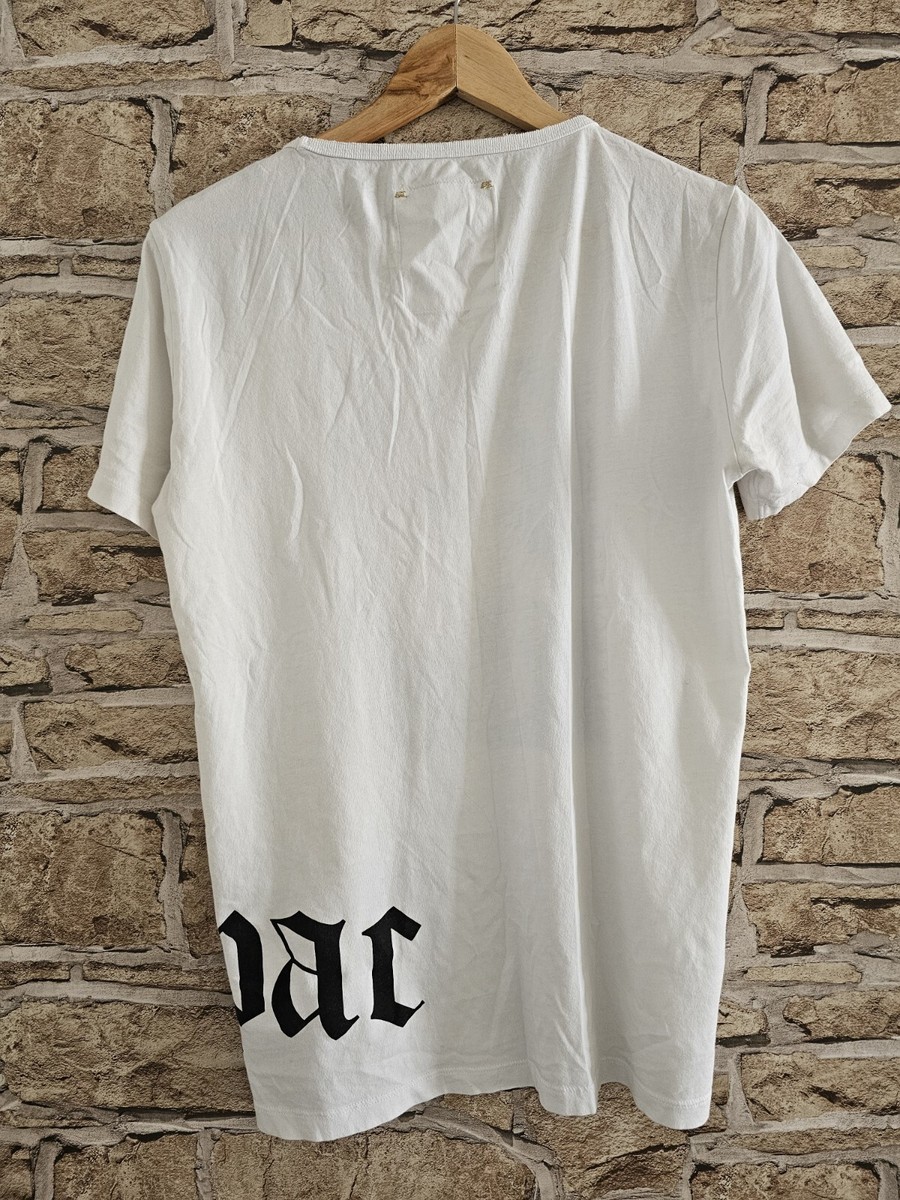 Tupac 2Pac T Shirt A River That Flows Forever Nuovo Ufficiale Unisex Bianca Size L