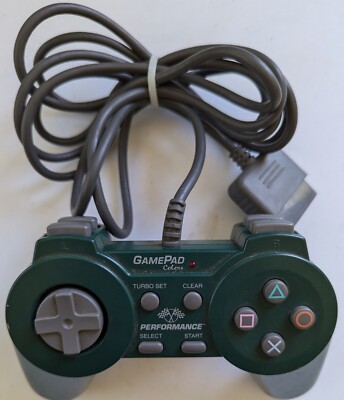 Sony PlayStation GamePad Colors Wired Controller PS1 Green P-107 Used ...