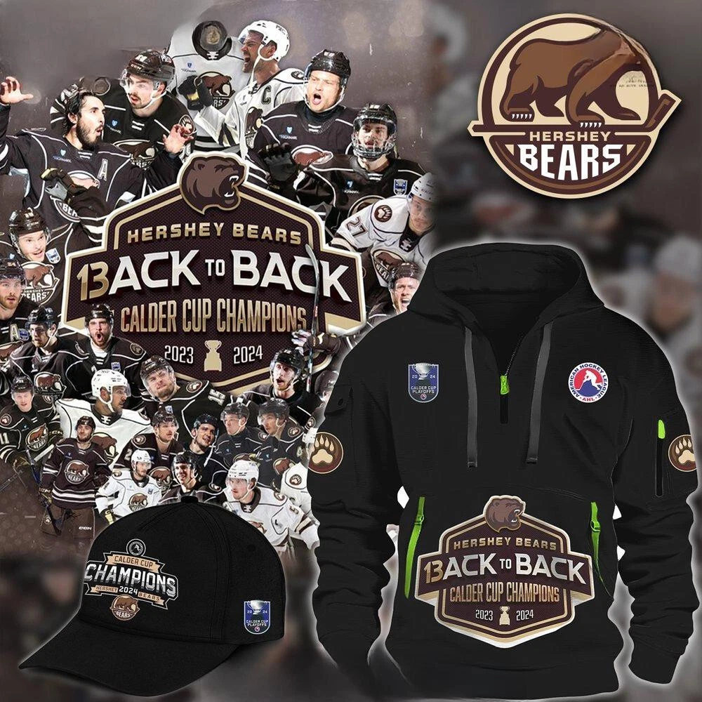 Hershey Bears Back to Back Calder Cup Champions 2024 Hoodie