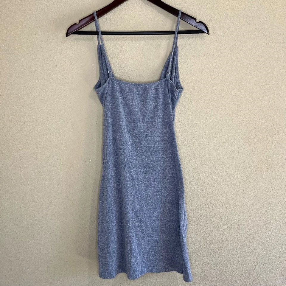 soprano talla grande gris claro simulado abrigo correa espagueti vestido Foto 2 de 4