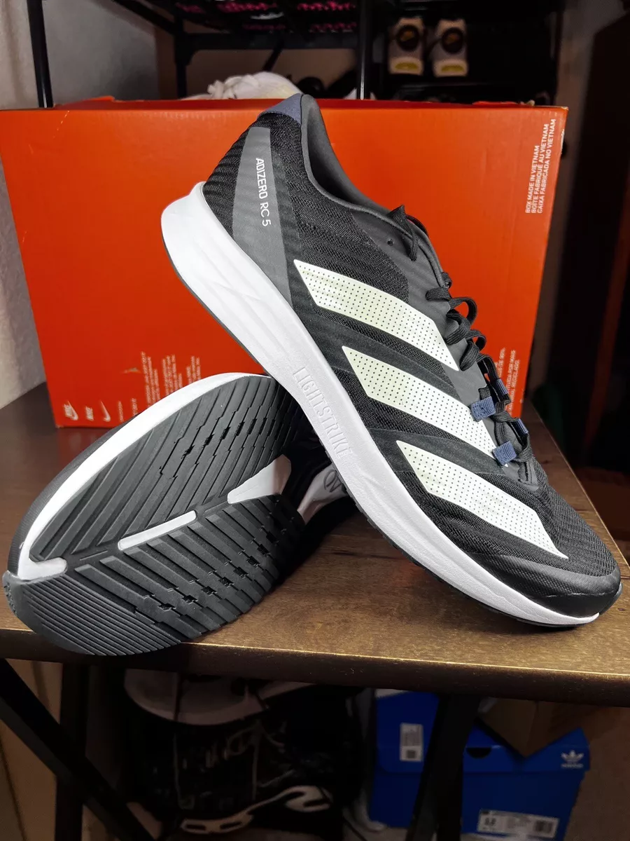 Adidas Adizero RC 5 Mens Running Shoes Black White Size 11.5 NEW