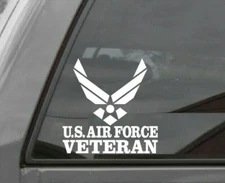 UNITED STATES AIR FORCE VETERAN  Vinyl Window Decal USAF