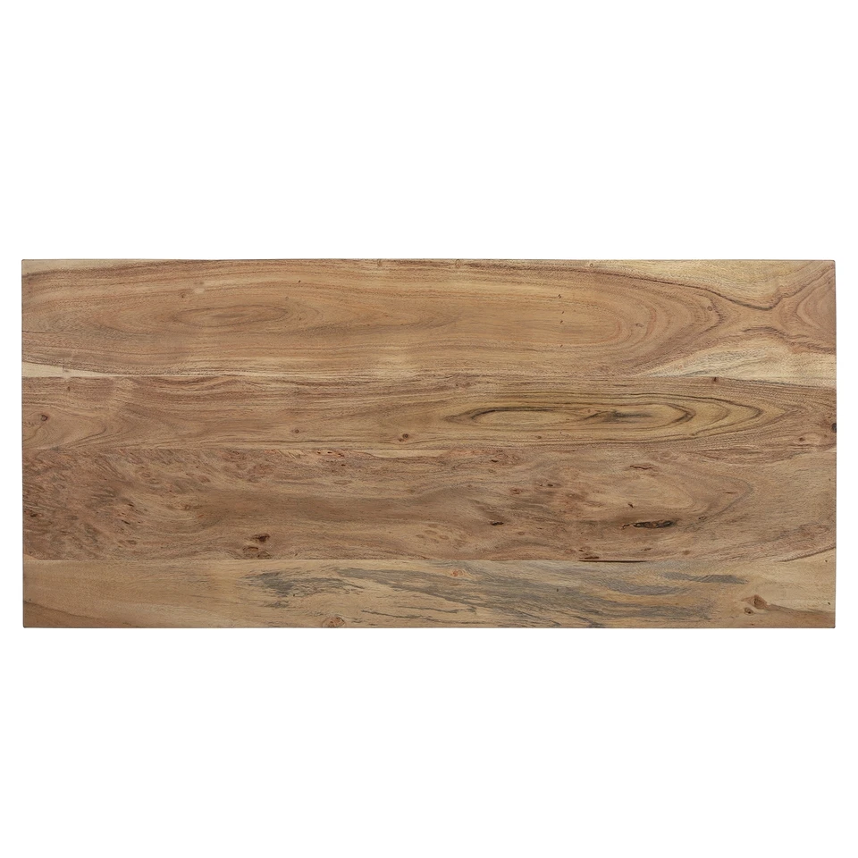 WOMO-DESIGN Mesa multimedia salón soporte consola mueble madera industrial 110cm - Imagen 2 de 4