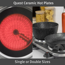 Quest Infrared Ceramic Hot Plates / Adjustable Temperature / Stainless Steel