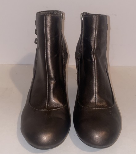 Predictions Womens Brown Faux Leather Heel Booties 9.5 - Picture 2 of 8