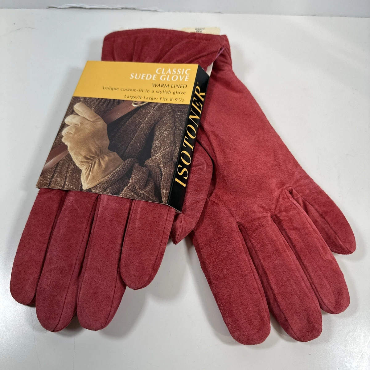 Ladies cheap suede gloves