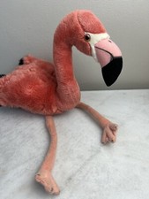 FAO Schwartz Pink Flamingo Plush Stuffed Animal Toy Bird Realistic 12" Decor