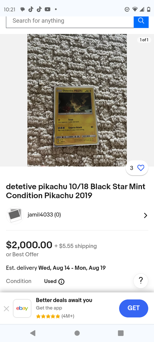 Pokmon TCG Detective Pikachu Detective Pikachu 10/18 Holo Rare | eBay